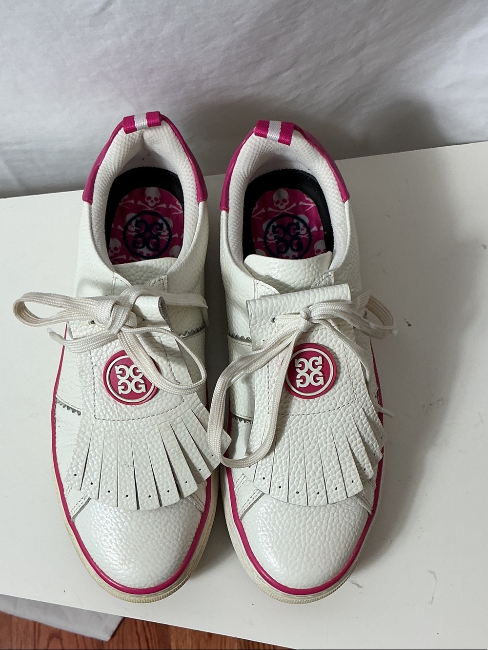 G/FORE White Golf Shoes With removable Kiltie